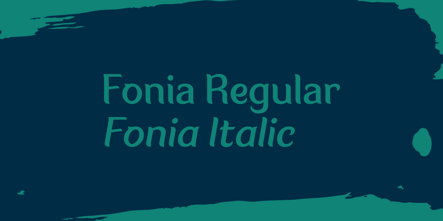 Ejemplo de fuente Fonia Regular